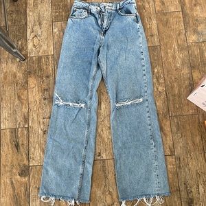 Zara Ultra hi rise straight leg jean
